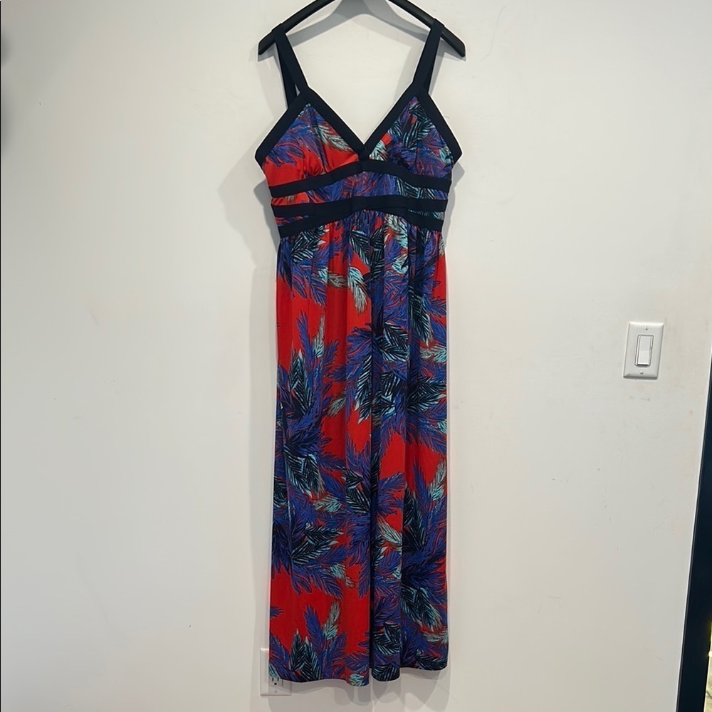 Sofia by Sofia Vergara Red and Blue Maxi Dress